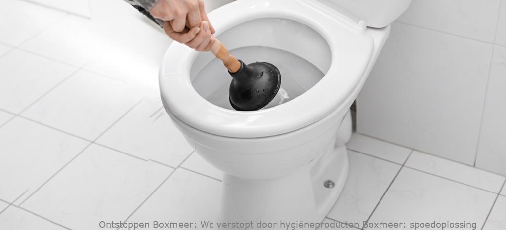 Wc verstopt door hygiëneproducten Boxmeer: spoedoplossing